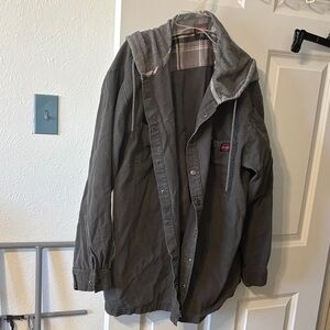 Men's Hooded Work Jacket - Gray